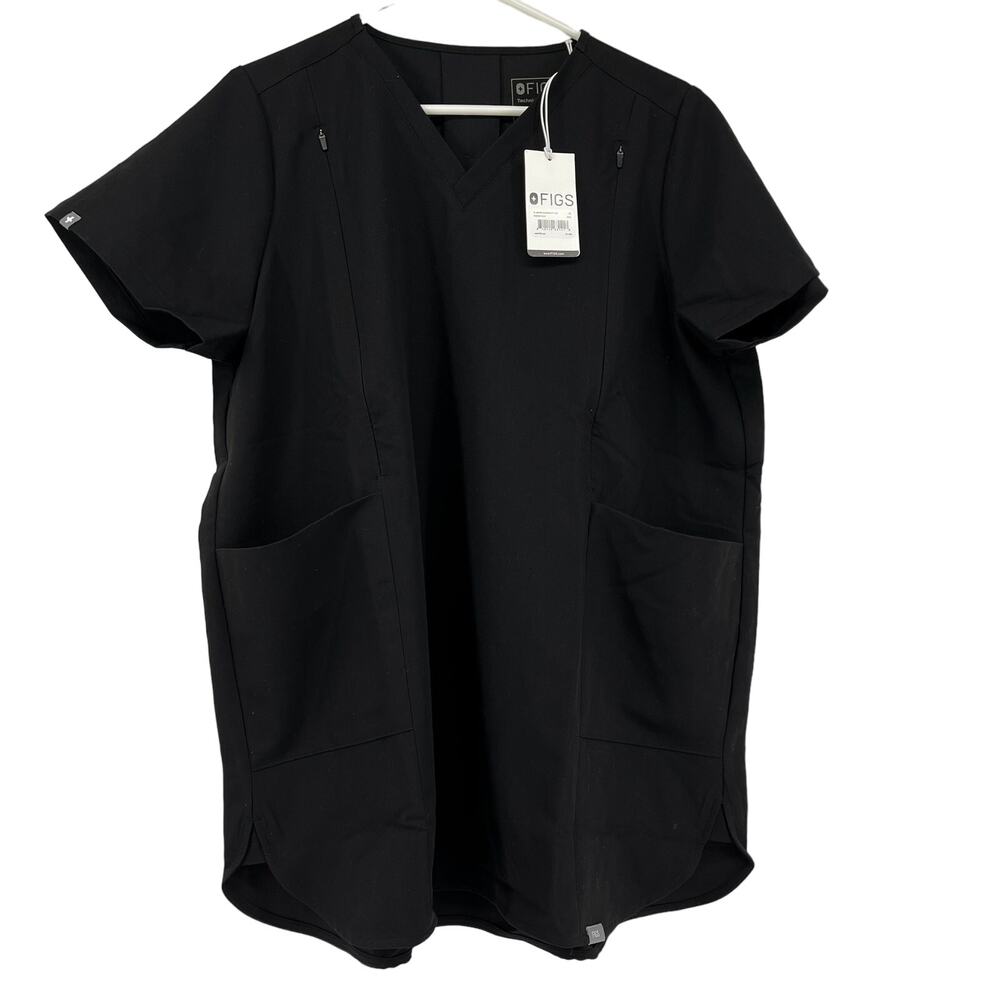 FIGS Scrub Maternity Top Mawe NWT Black‎ Large
